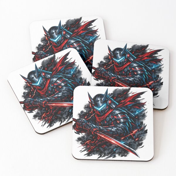 Item preview, Neon Cyber Samurai – Futuristic Warrior Sticker designed and sold by LevelUpReads.