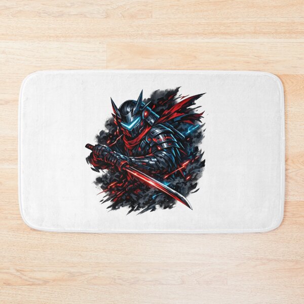 Item preview, Neon Cyber Samurai – Futuristic Warrior Sticker designed and sold by LevelUpReads.
