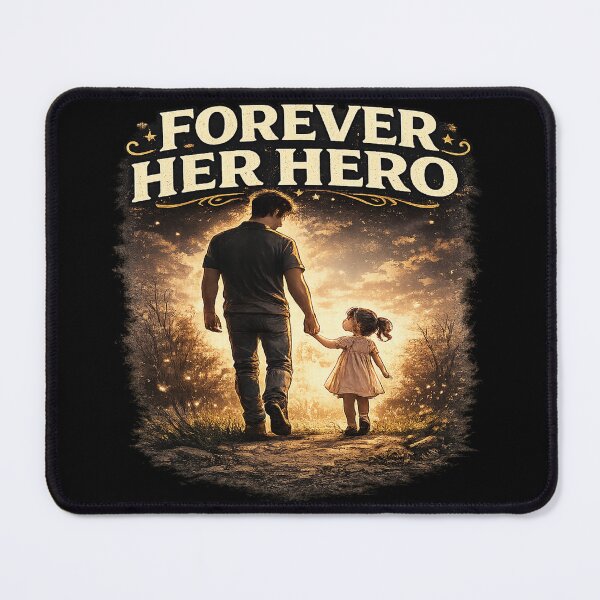 Item preview, Forever Her Hero - Vintage Father and Daughter Walking Art designed and sold by myforestfog.
