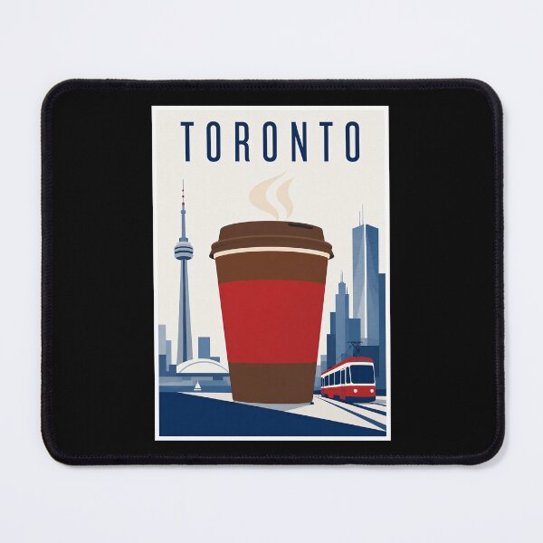 Item preview, Toronto Canada Coffee Cup Skyline Retro Poster designed and sold by Beyond Destinations.