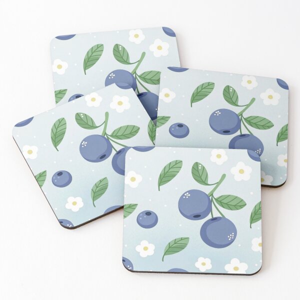 Item preview, Cute Blueberry Floral Seamless Pattern Design designed and sold by The craft.
