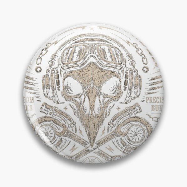 Item preview, Forged In Thunder – Mechanical Skull Garage Sticker designed and sold by LevelUpReads.