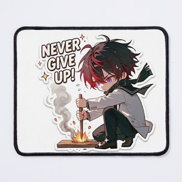 Item preview, Sticker OG novel : Never give up! designed and sold by Trash-Angel.