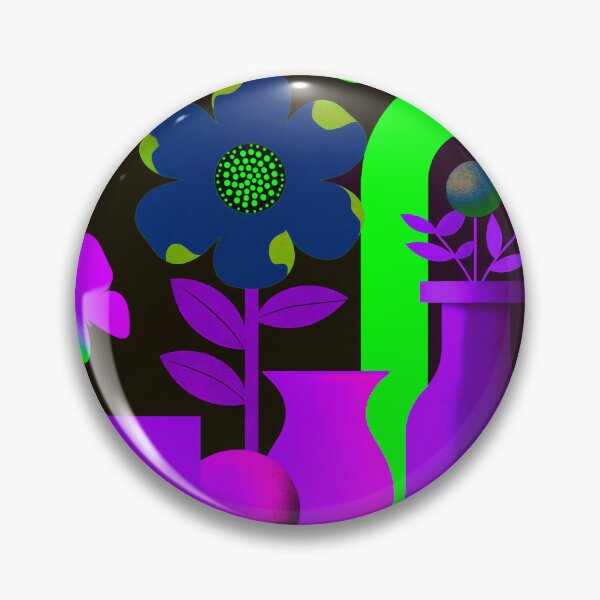 Item preview, Electric Neon Bloom Portal | Cyber Botanical Wall Art designed and sold by joycrysstudio.