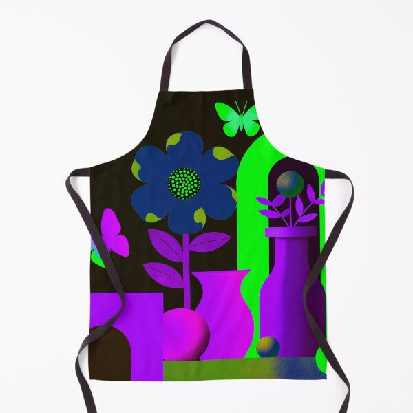 Item preview, Electric Neon Bloom Portal | Cyber Botanical Wall Art designed and sold by joycrysstudio.