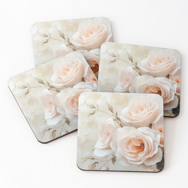 Item preview, Ivory Rose Bouquet Art, Soft Blush Champagne Elegant Floral Print designed and sold by daila70.