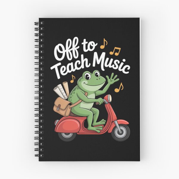 Item preview, Music Teacher Frog Off to Teach Scooter Design designed and sold by SuperAndSocial.