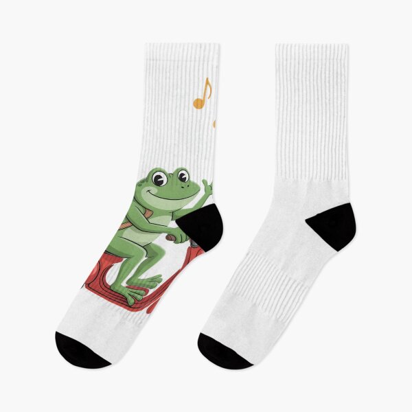 Item preview, Music Teacher Frog Off to Teach Scooter Design designed and sold by SuperAndSocial.