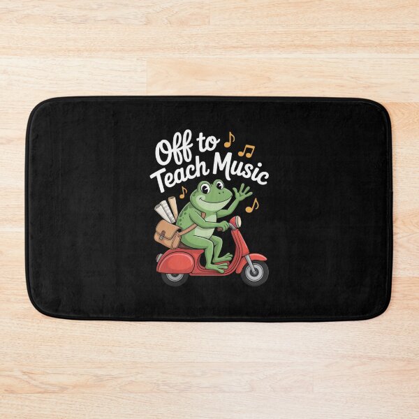 Item preview, Music Teacher Frog Off to Teach Scooter Design designed and sold by SuperAndSocial.