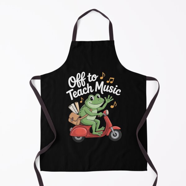Item preview, Music Teacher Frog Off to Teach Scooter Design designed and sold by SuperAndSocial.