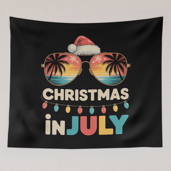 Item preview, Christmas in July Santa Hat Sunglasses Summer Vacation designed and sold by TrinaEspinoza.