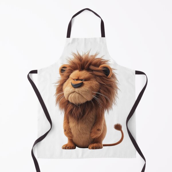 Item preview, Funny Grumpy Fluffy Lion Illustration designed and sold by NalayakNobita.