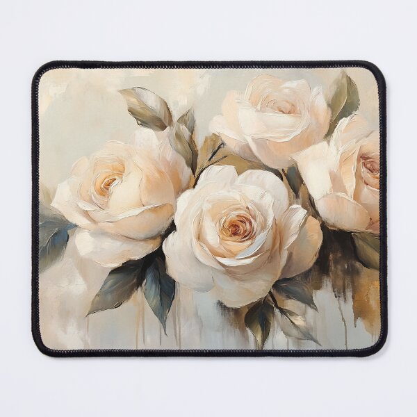 Item preview, Champagne Rose Floral Art, Soft Blush Ivory Elegant Beige Print designed and sold by daila70.