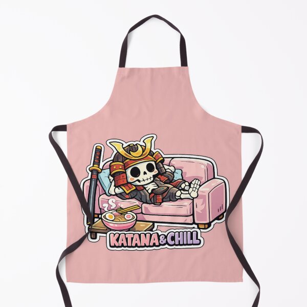 Item preview, Katana & Chill Cute Skeleton Samurai Ramen Anime Sticker | Kawaii Lazy Warrior Design designed and sold by Ecocrushstudio.