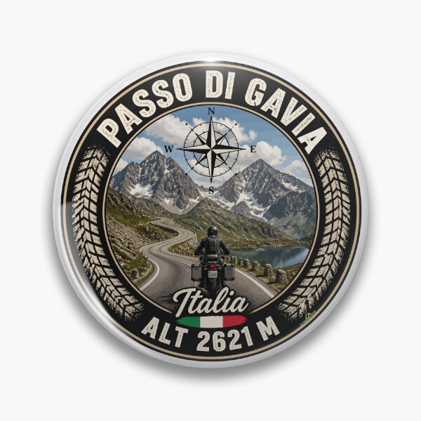 Item preview, Passo di Gavia, Gavia Pass Italian Alps Motorcycle Sticker TShirt 04 designed and sold by OuterShellUK.