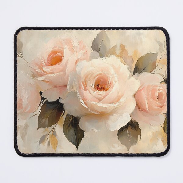 Item preview, Minimal Rose Bouquet Art, Soft Ivory Blush Champagne Floral Print designed and sold by daila70.