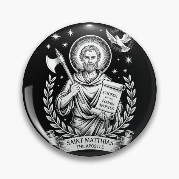 Item preview, Saint Matthias The Apostle Christian Saint Engraving designed and sold by SuperAndSocial.