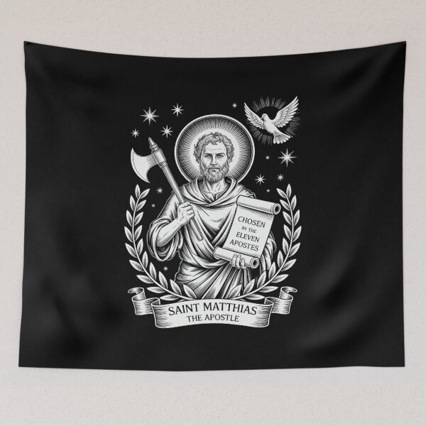 Item preview, Saint Matthias The Apostle Christian Saint Engraving designed and sold by SuperAndSocial.