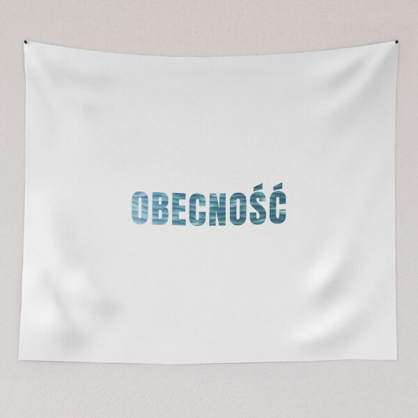 Item preview, Minimalist Water Texture Polish Typography Design Obecnosc designed and sold by LekkieStudioArt.