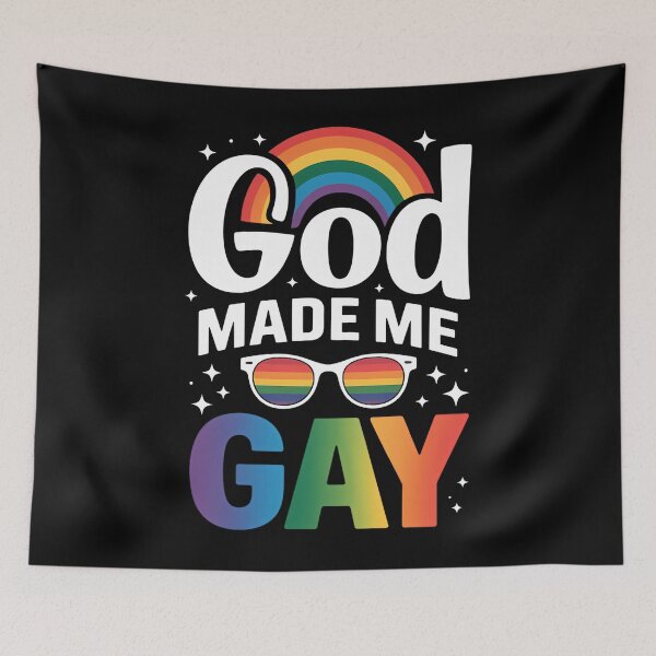 Item preview, God Made Me Gay LGBT LGBTQ Pride Christian Gay designed and sold by SapfireStuArt.