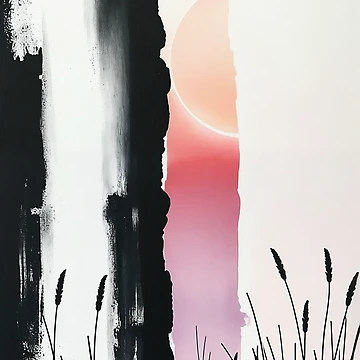Artwork thumbnail, Minimal Sunset Reedscape by ScreenPin