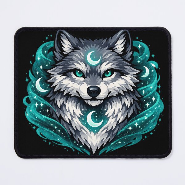 Item preview, Mythical Wolf Spirit Celestial Moon Guardian designed and sold by tineldesign.