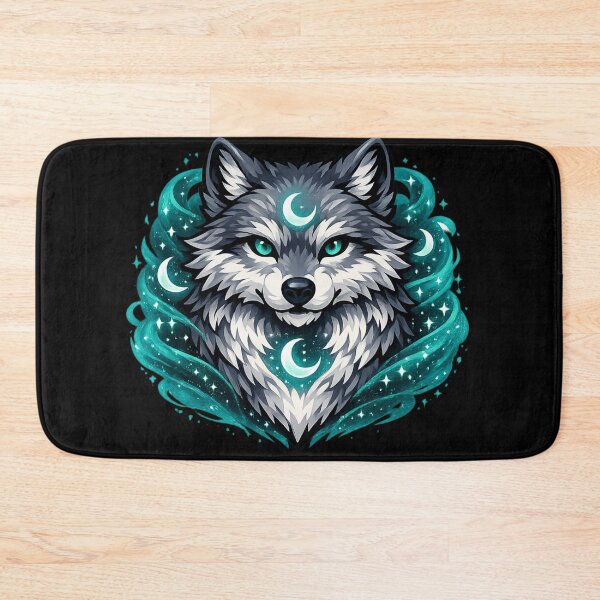 Item preview, Mythical Wolf Spirit Celestial Moon Guardian designed and sold by tineldesign.
