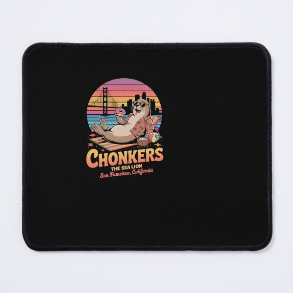 Item preview, San Francisco Chonkers Sea Lion Donut Retro Sunset designed and sold by SuperAndSocial.