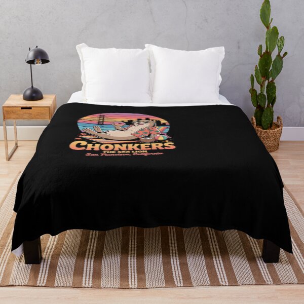 Item preview, San Francisco Chonkers Sea Lion Donut Retro Sunset designed and sold by SuperAndSocial.