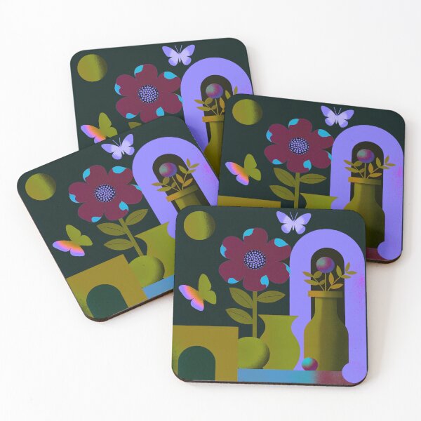 Item preview, Midnight Retro Bloom | Surreal Botanical Neon Art designed and sold by joycrysstudio.