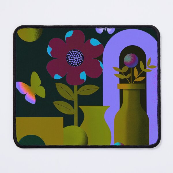 Item preview, Midnight Retro Bloom | Surreal Botanical Neon Art designed and sold by joycrysstudio.