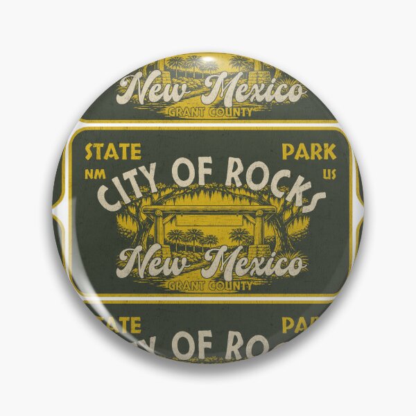 Item preview, City of Rocks State Park, Grant County, New Mexico, badge design designed and sold by Wanderful-roads.