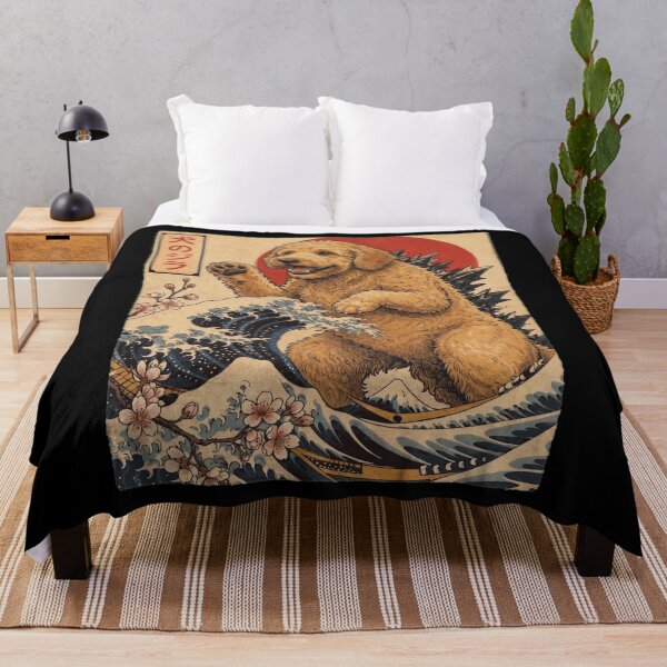 Item preview, Goldendoodle Dogzilla Japanese Wave Art Dog Owner designed and sold by TerryConnells.