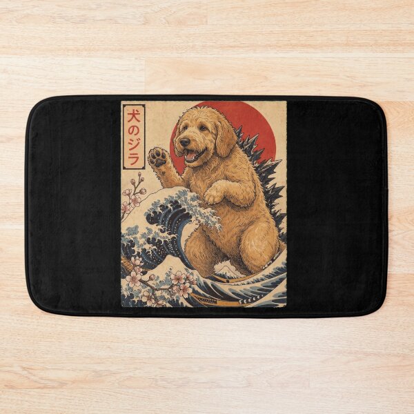 Item preview, Goldendoodle Dogzilla Japanese Wave Art Dog Owner designed and sold by TerryConnells.