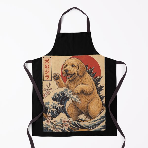 Item preview, Goldendoodle Dogzilla Japanese Wave Art Dog Owner designed and sold by TerryConnells.