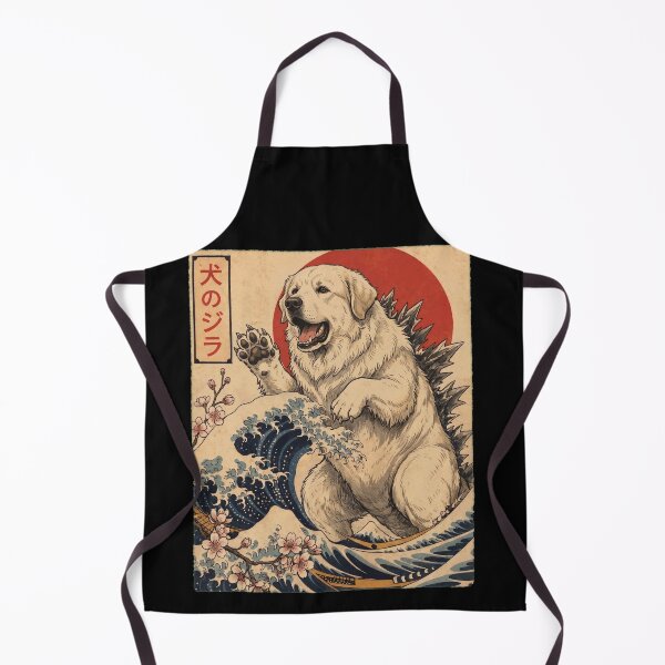 Item preview, Great Pyrenees Dogzilla Japanese Wave Art Dog Owner designed and sold by TerryConnells.