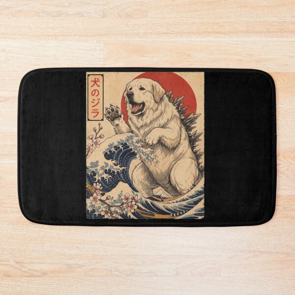 Item preview, Great Pyrenees Dogzilla Japanese Wave Art Dog Owner designed and sold by TerryConnells.