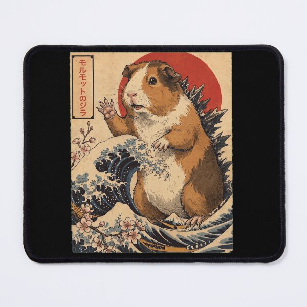 Item preview, Guinea Pigzilla Japanese Wave Art Animal Guinea Pig Lover designed and sold by TerryConnells.