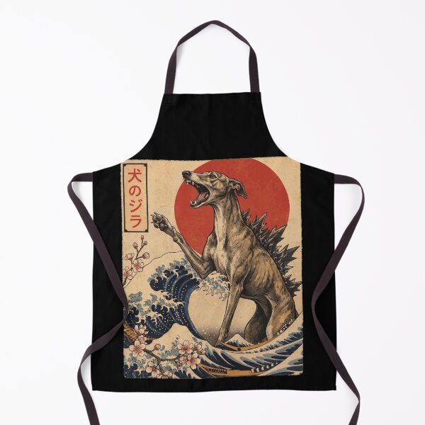 Item preview, Greyhound Dogzilla Japanese Wave Art Dog Owner designed and sold by TerryConnells.