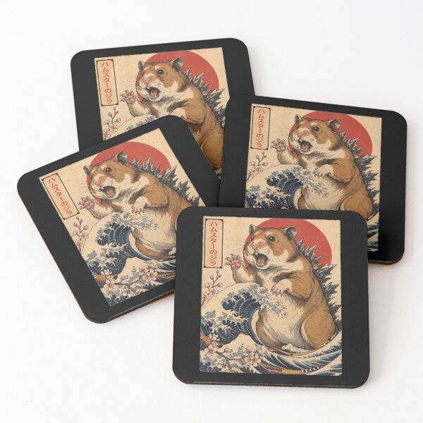 Item preview, Hamsterzilla Japanese Wave Art Animal Hamster Lover designed and sold by TerryConnells.