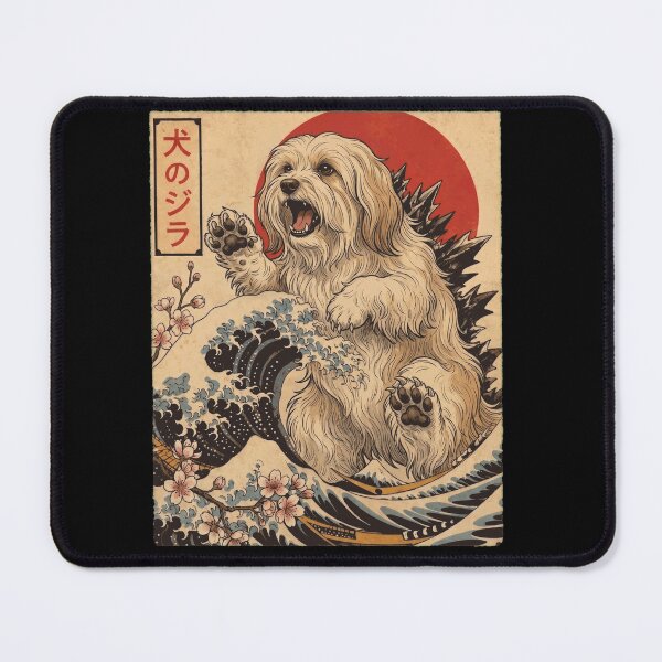 Item preview, Havanese Dogzilla Japanese Wave Art Dog Owner designed and sold by TerryConnells.