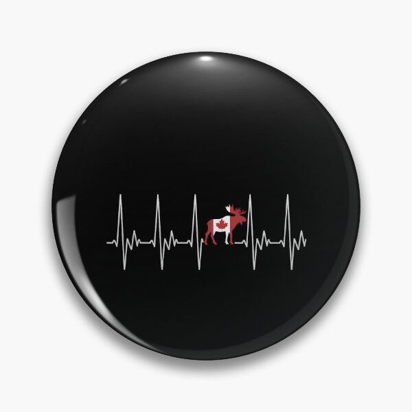 Item preview, Canadian Moose Heartbeat EKG Pulse Canadian Flag Canada designed and sold by TrinaEspinoza.