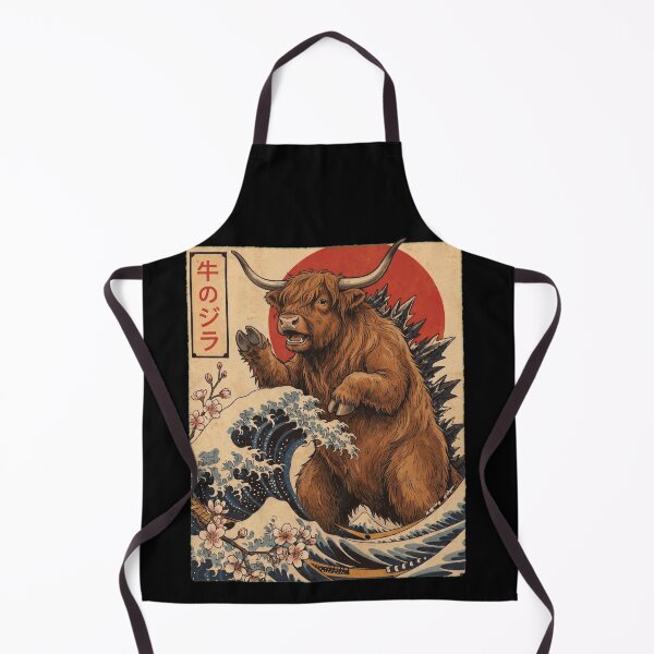 Item preview, Highland Cowzilla Japanese Wave Art Animal Highland Cow Lover designed and sold by TerryConnells.