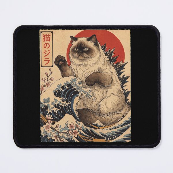 Item preview, Himalayan Catzilla Japanese Wave Art Cat Owner designed and sold by TerryConnells.