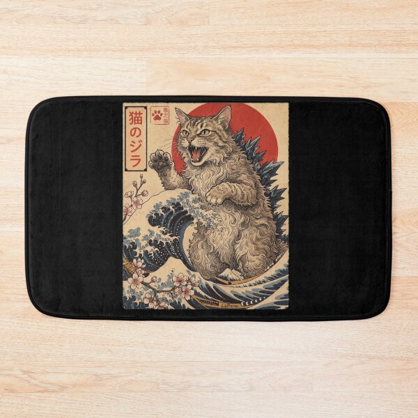 Item preview, LaPerm Catzilla Japanese Wave Art Cat Owner designed and sold by TerryConnells.