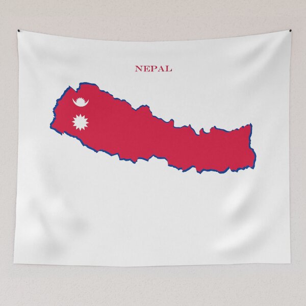 Item preview, Nepal Map Flag Silhouette Asia designed and sold by NTGUILTY.