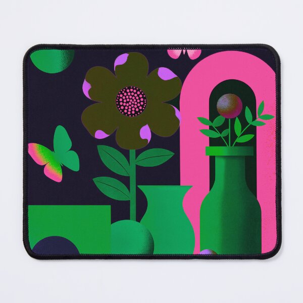 Item preview, Neon Garden Portal | Bold Retro Botanical Wall Art designed and sold by joycrysstudio.