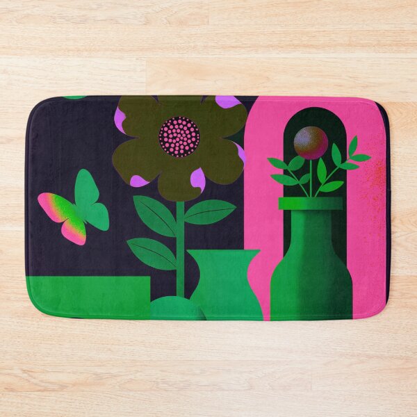 Item preview, Neon Garden Portal | Bold Retro Botanical Wall Art designed and sold by joycrysstudio.