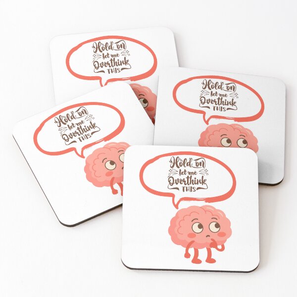 Item preview, Hold On Let Me Overthink This Sticker — Funny Anxious Brain Kawaii Character, Mental Health Humor Sticker for Laptops, Journals & Water Bottles, Anxiety Gift designed and sold by Blush Drop.