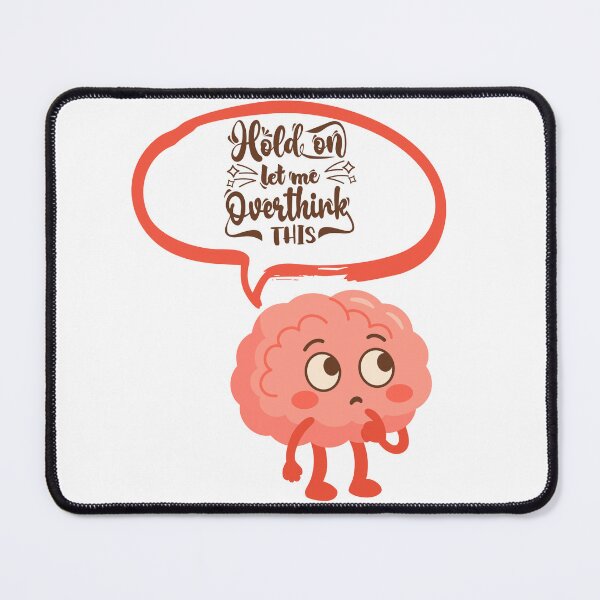 Item preview, Hold On Let Me Overthink This Sticker — Funny Anxious Brain Kawaii Character, Mental Health Humor Sticker for Laptops, Journals & Water Bottles, Anxiety Gift designed and sold by Blush Drop.